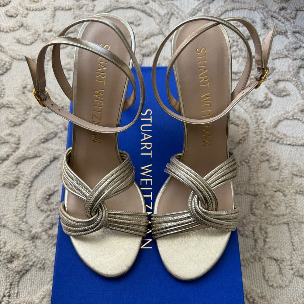 Stuart Weitzman Metallic Gold Sandal